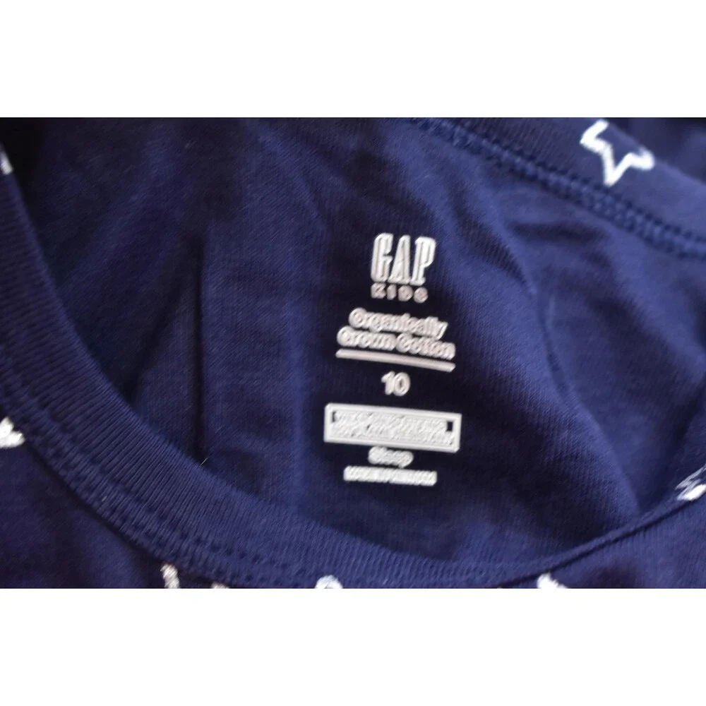 Gap Kids Pajama Set Youth Size 10 Navy Star Print Long Sleeve Shirt Pants New